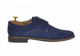 Pantofi barbati casual din piele naturala intoarsa, bleumarin - PAVELBLM2